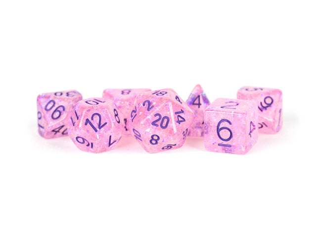 Gamers Guild AZ Metallic Dice Games 7-Die Set 16mm: Flash Dice - Pink Metallic Dice Games