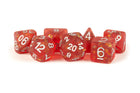 Gamers Guild AZ Metallic Dice Games 7-Die Set 16mm: Icy Opal - Red - Black Friday AGD