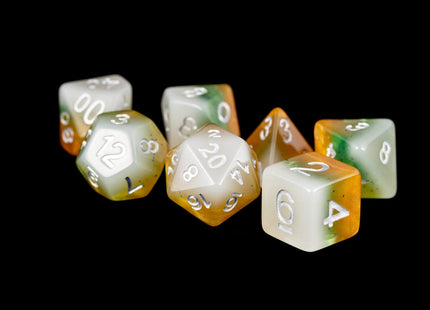 Gamers Guild AZ Metallic Dice Games 7-Die Set 16mm: Kiwi Metallic Dice Games