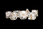 Gamers Guild AZ Metallic Dice Games 7-Die Set 16mm: Pearl - Copper Numbers - Black Friday AGD