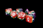 Gamers Guild AZ Metallic Dice Games 7-Die Set 16mm: Rainbow Metallic Dice Games