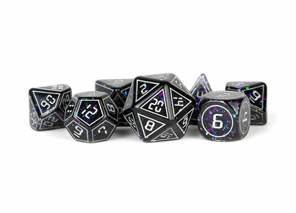 Gamers Guild AZ Metallic Dice Games 7-Die Set 16mm: Resin Poly Dice Set - Fanroll Metallic Dice Games