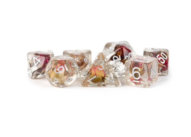 Gamers Guild AZ Metallic Dice Games 7-Die Set 16mm: Rose Metallic Dice Games