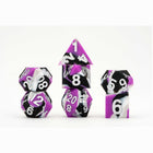 Gamers Guild AZ Metallic Dice Games 7-Die Set 16mm: Sharp Edge Silicone Dice - Asexual Metallic Dice Games