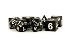 Gamers Guild AZ Metallic Dice Games 7-Die Set 16mm: Sharp Edge Silicone Dice - Gold Scatter - Black Friday AGD