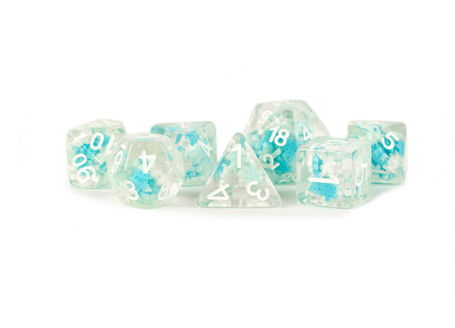 Gamers Guild AZ Metallic Dice Games 7-Die Set 16mm: Snowflake Metallic Dice Games