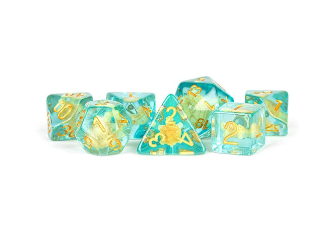 Gamers Guild AZ Metallic Dice Games 7-Die Set 16mm: Turtle Metallic Dice Games