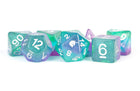Gamers Guild AZ Metallic Dice Games 7-Die Set 16mm: Unicorn - Aurora - Black Friday AGD