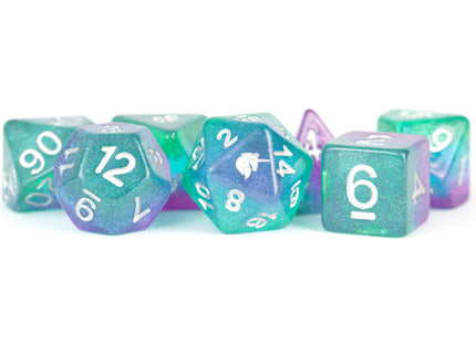 Gamers Guild AZ Metallic Dice Games 7-Die Set 16mm: Unicorn - Aurora Metallic Dice Games