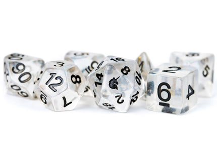 Gamers Guild AZ Metallic Dice Games 7-Die Set 16mm: Unicorn - Ice Metallic Dice Games