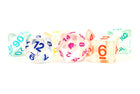 Gamers Guild AZ Metallic Dice Games 7-Die Set 16mm: Unicorn - Rainbow Ice - Black Friday AGD