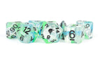Gamers Guild AZ Metallic Dice Games 7-Die Set 16mm: Unicorn - Sea Kelp - Black Friday AGD