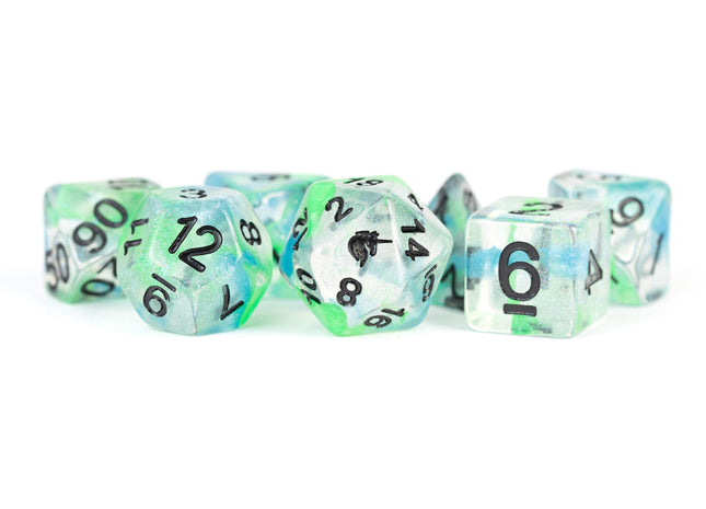 Gamers Guild AZ Metallic Dice Games 7-Die Set 16mm: Unicorn - Sea Kelp Metallic Dice Games