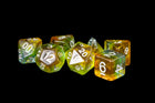 Gamers Guild AZ Metallic Dice Games 7-Die Set 16mm: Yelow Aurora - Black Friday Discontinue