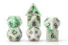 Gamers Guild AZ Metallic Dice Games Engraved Jade: Full-Sized 16mm Polyhedral Dice Set Metallic Dice Games