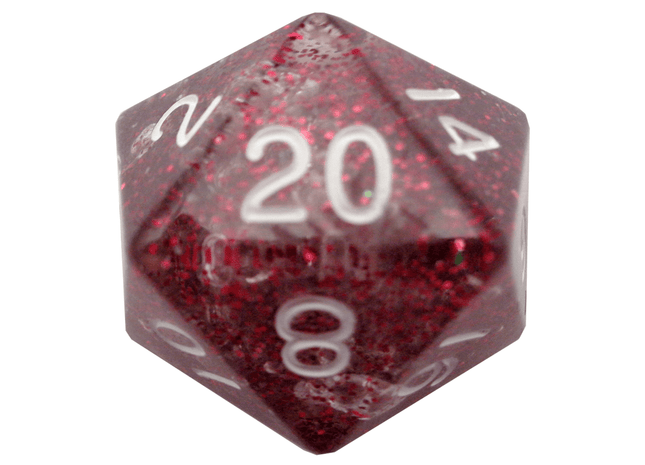 Gamers Guild AZ Metallic Dice Games Ethereal Light Purple 35mm Mega Acrylic d20 Dice Metallic Dice Games