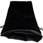Gamers Guild AZ Metallic Dice Games MDG Large Black Velvet Dice Bag with Black Satin - 6