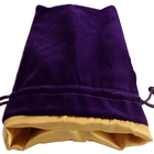 Gamers Guild AZ Metallic Dice Games MDG Large Purple Velvet Dice Bag with Gold Satin - 6