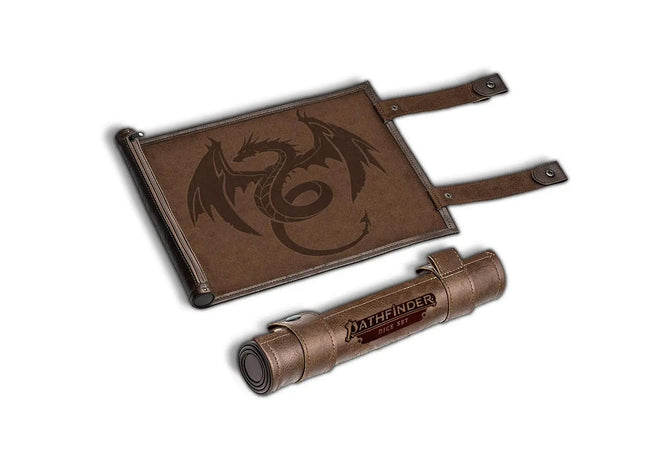 Gamers Guild AZ Metallic Dice Games Pathfinder Rolling Scroll with Storage Metallic Dice Games