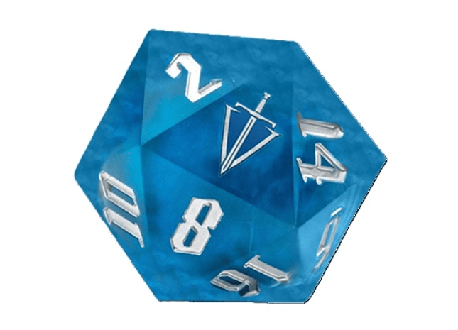 Gamers Guild AZ Metallic Dice Games Tales of the Valiant RPG: 35mm Mega D20 ACD Distribution