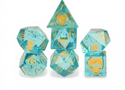 Gamers Guild AZ Misty Mountain Gaming Frieren: Beyond Journey's End Glass Dice Set (Pre-Order) Quartermaster Direct