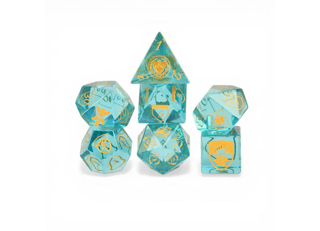 Gamers Guild AZ Misty Mountain Gaming Frieren: Beyond Journey's End Glass Dice Set (Pre-Order) Quartermaster Direct