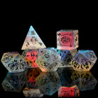 Gamers Guild AZ Misty Mountain Gaming Hakos Baelz Frosted Glass Dice Set (Pre-Order) Quartermaster Direct