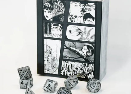 Gamers Guild AZ Misty Mountain Gaming Junji Ito Grey Cat's Eye Stone Dice Set (Pre-Order) Quartermaster Direct