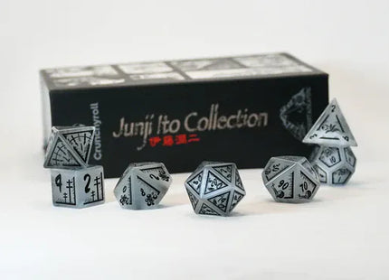 Gamers Guild AZ Misty Mountain Gaming Junji Ito Grey Cat's Eye Stone Dice Set (Pre-Order) Quartermaster Direct