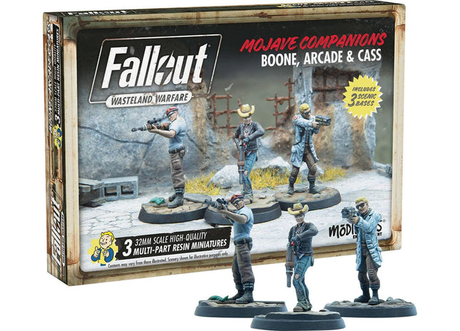 Gamers Guild AZ Modiphius Entertainment Fallout: Wasteland Warfare - Mojave Companions - Boone, Arcade and Cass AGD