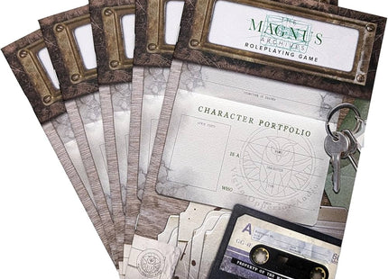 Gamers Guild AZ Monte Cook Games The Magnus Archives RPG: Character Portfolios (Pack of 5) - Black Friday PSi