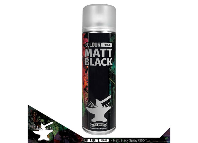 Gamers Guild AZ Monument Hobbies Colour Forge Spray: Matt Black (500ml) (Pre-Order) Monument Hobbies