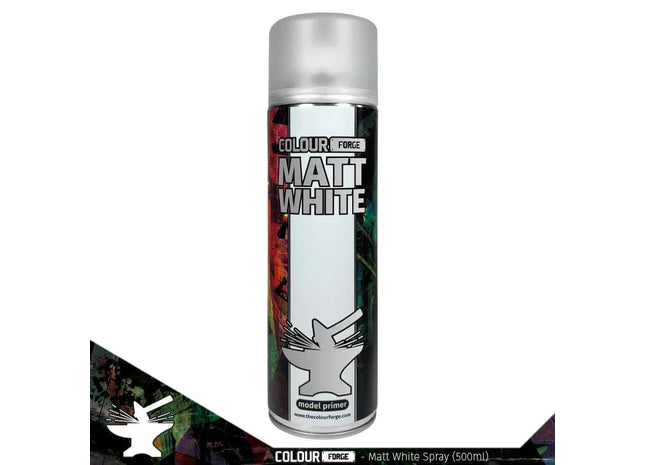 Gamers Guild AZ Monument Hobbies Colour Forge Spray: Matt White (500ml) (Pre-Order) Monument Hobbies