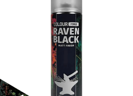 Gamers Guild AZ Monument Hobbies Colour Forge Spray: Raven Black (500ml) (Pre-Order) Monument Hobbies