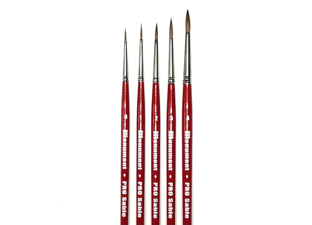 Gamers Guild AZ Monument Hobbies Pro Acryl: Brushes - Pro Sable Set Monument Hobbies