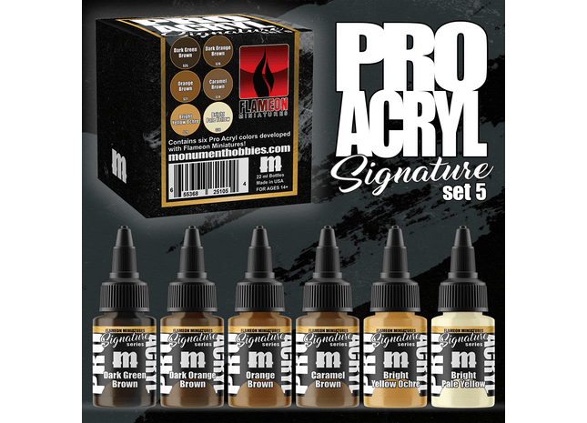 Gamers Guild AZ Monument Hobbies Pro Acryl: Expansion - Signature Series Set 5 Flameon Miniatures Monument Hobbies