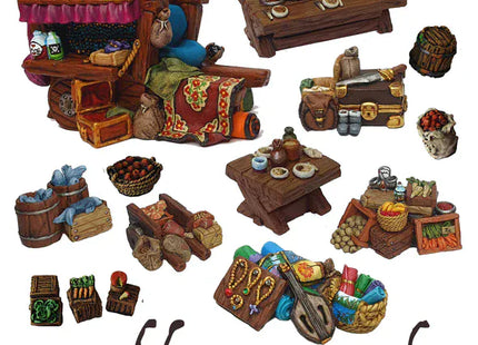 Gamers Guild AZ Moonstone Moonstone: Machburg Market Scatter Terrain Goblin King Games