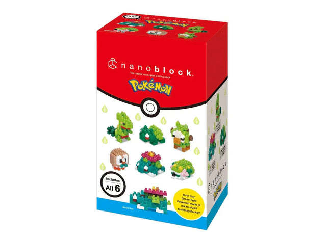 Gamers Guild AZ Nanoblock Type Grass Set of Six Nanoblock Pokemon Series - Black Friday Discontinue