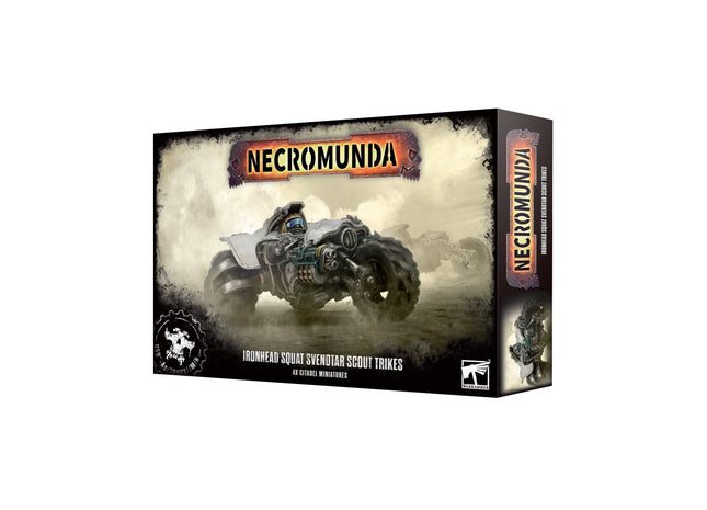 Gamers Guild AZ Necromunda Necromunda: Ironhead Squat Prospectors Svenotar Scout Trikes (Pre-Order) Games-Workshop