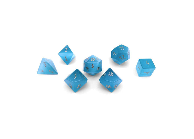 Gamers Guild AZ Norse Foundry Copy of Norse Foundry Glass 7 Piece - Seafoam Green Cats Eye Norse Foundry