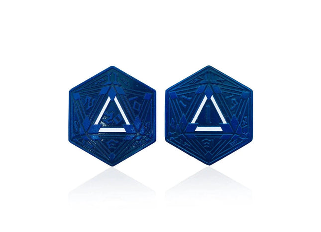 Gamers Guild AZ Norse Foundry Metal RPG Crit/Fail Coin - Blue Plated 25mm Norse Foundry