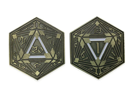 Gamers Guild AZ Norse Foundry Metal RPG Crit/Fail Coin - Shiny Gold Plated 45mm Norse Foundry