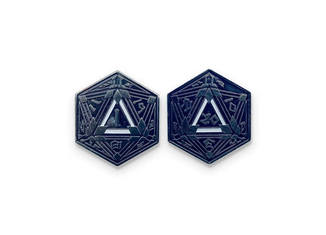 Gamers Guild AZ Norse Foundry Metal RPG Crit/Fail Coin - Shiny Silver Plated 25mm Norse Foundry