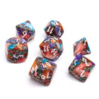 Gamers Guild AZ Norse Foundry Multi Colored Calcite - 7 Piece RPG Set TruStone Dice Norse Foundry