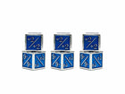 Gamers Guild AZ Norse Foundry Norse Foundry: 1/+1 & -1/-1 D6 Blue Pack of 6 CCG Metal Dice Norse Foundry