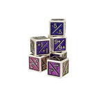Gamers Guild AZ Norse Foundry Norse Foundry: +1/+1 & -1/-1 D6: Desolate City - Pack of 6 Metal Dice Norse Foundry