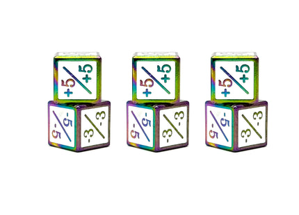 Gamers Guild AZ Norse Foundry Norse Foundry: +1/+1 & -1/-1 D6: Pack of 6 White Metal Dice Norse Foundry
