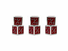 Gamers Guild AZ Norse Foundry Norse Foundry: 1/+1 & -1/-1 D6 Red Pack of 6 CCG Metal Dice Norse Foundry
