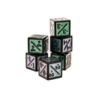 Gamers Guild AZ Norse Foundry Norse Foundry: +1/+1 & -1/-1 D6: Twisted Forest - Pack of 6 Metal Dice Norse Foundry