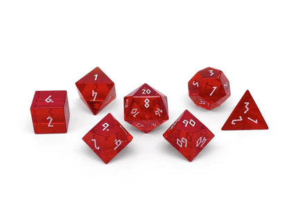 Gamers Guild AZ Norse Foundry Norse Foundry - 7 Piece Rpg Set Zircon Glass Dice Norse Foundry